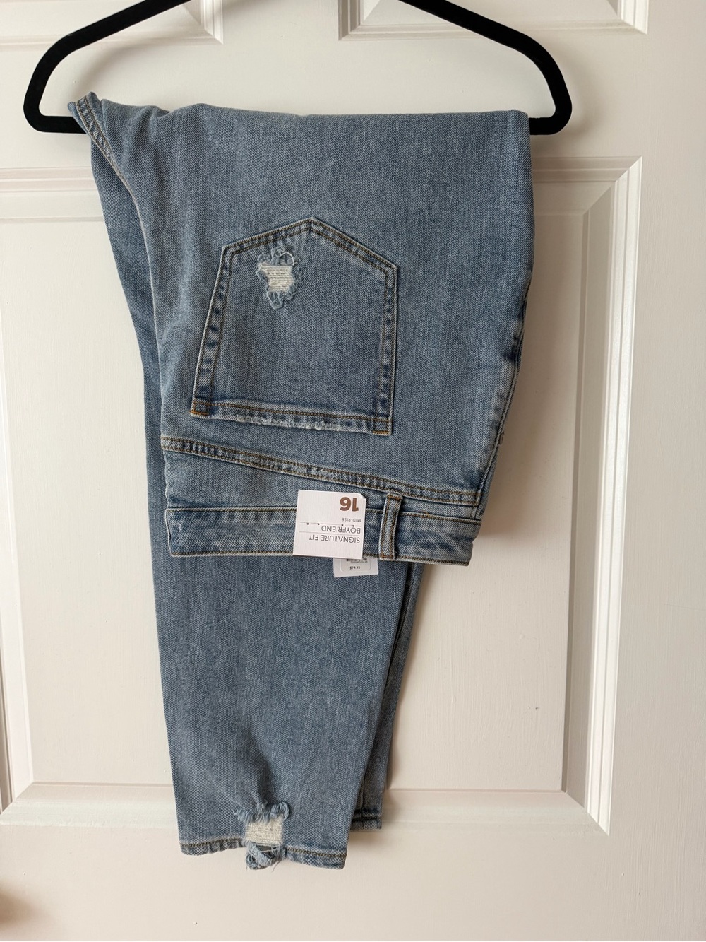 Lane Bryant Light Blue High Rise Distressed Jeans
